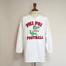 画像9: 80's RUSSELL W-PRINT CROPPED SLEEVE FOOTBALL TEE "PHI PSI FOOTBALL" (9)