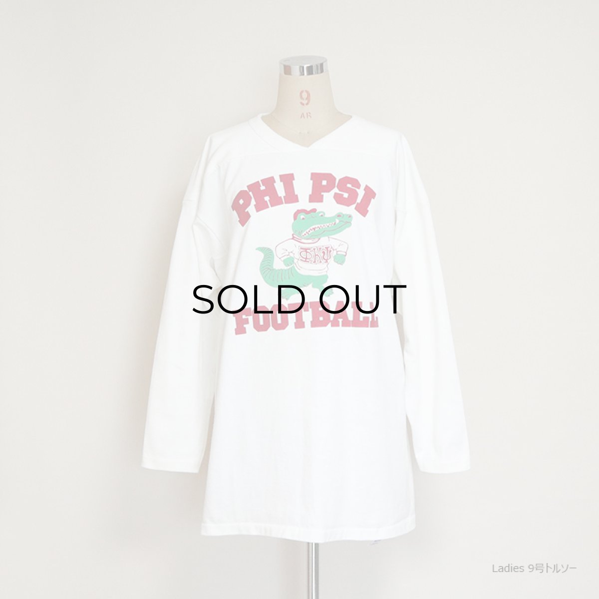 画像10: 80's RUSSELL W-PRINT CROPPED SLEEVE FOOTBALL TEE "PHI PSI FOOTBALL" (10)