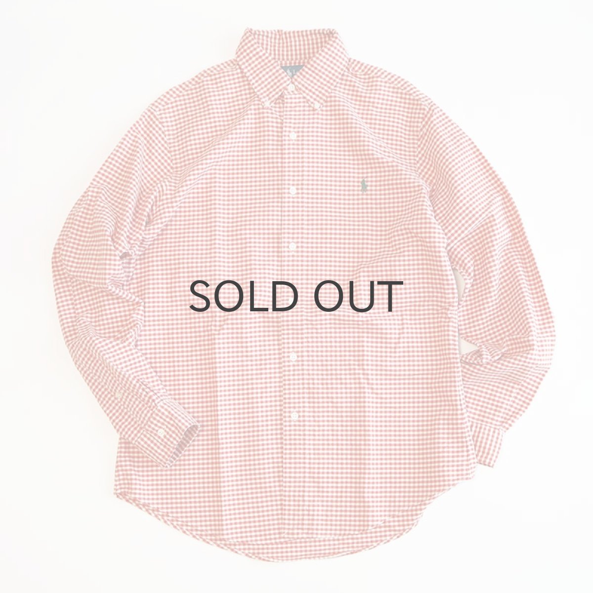 画像1: Ralph Lauren COTTON OXFORD GINGHAM CHECK B/D SHIRT (1)