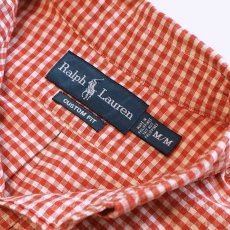 画像6: Ralph Lauren COTTON OXFORD GINGHAM CHECK B/D SHIRT (6)