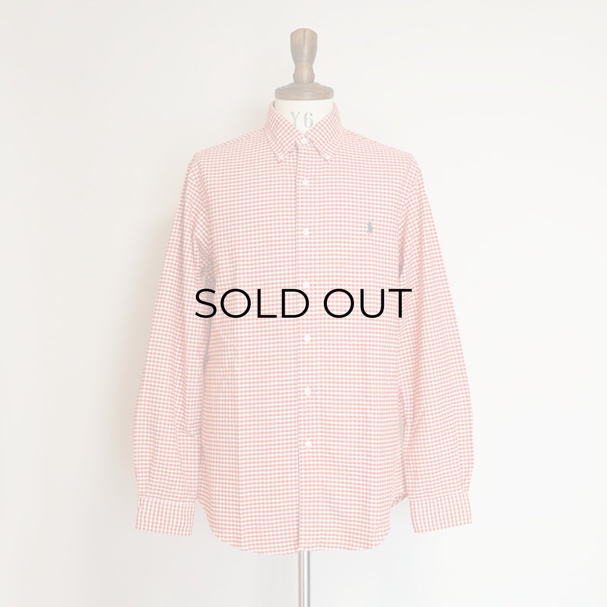 画像7: Ralph Lauren COTTON OXFORD GINGHAM CHECK B/D SHIRT (7)