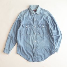 画像1: 〜90's BIG MAC COTTON CHAMBRAY EMBROIDERED WORK SHIRT (1)