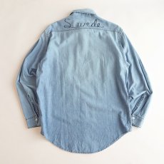 画像2: 〜90's BIG MAC COTTON CHAMBRAY EMBROIDERED WORK SHIRT (2)