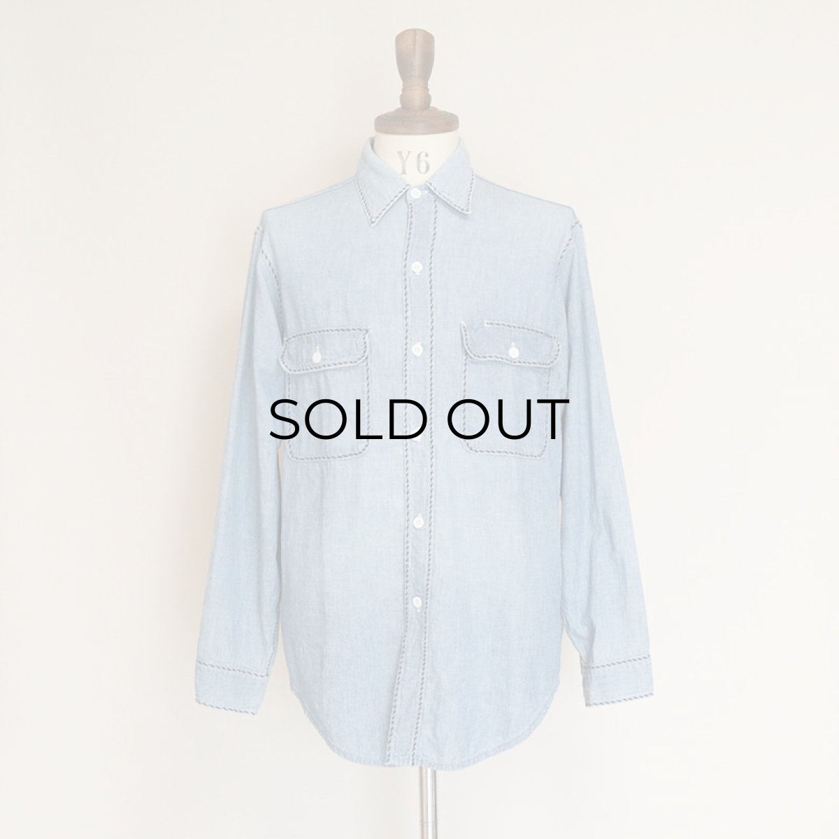 画像7: 〜90's BIG MAC COTTON CHAMBRAY EMBROIDERED WORK SHIRT (7)