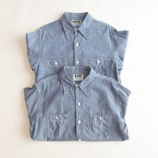 画像1: 〜70's KiFFE COTTON CHAMBRAY WORK SHIRT (1)