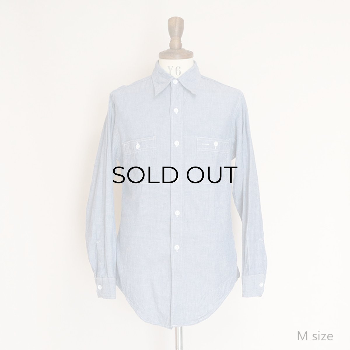 画像10: 〜70's KiFFE COTTON CHAMBRAY WORK SHIRT (10)