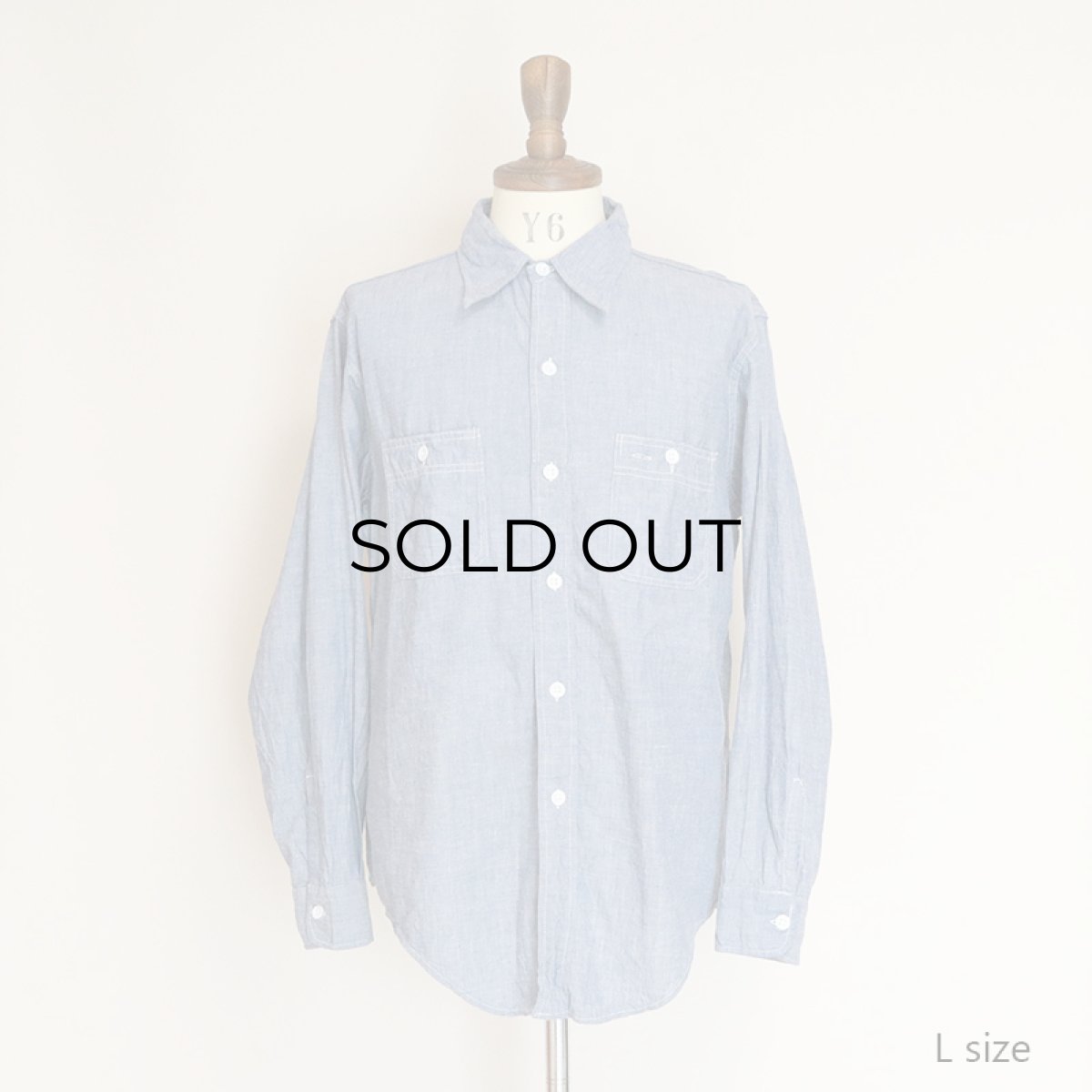 画像11: 〜70's KiFFE COTTON CHAMBRAY WORK SHIRT (11)