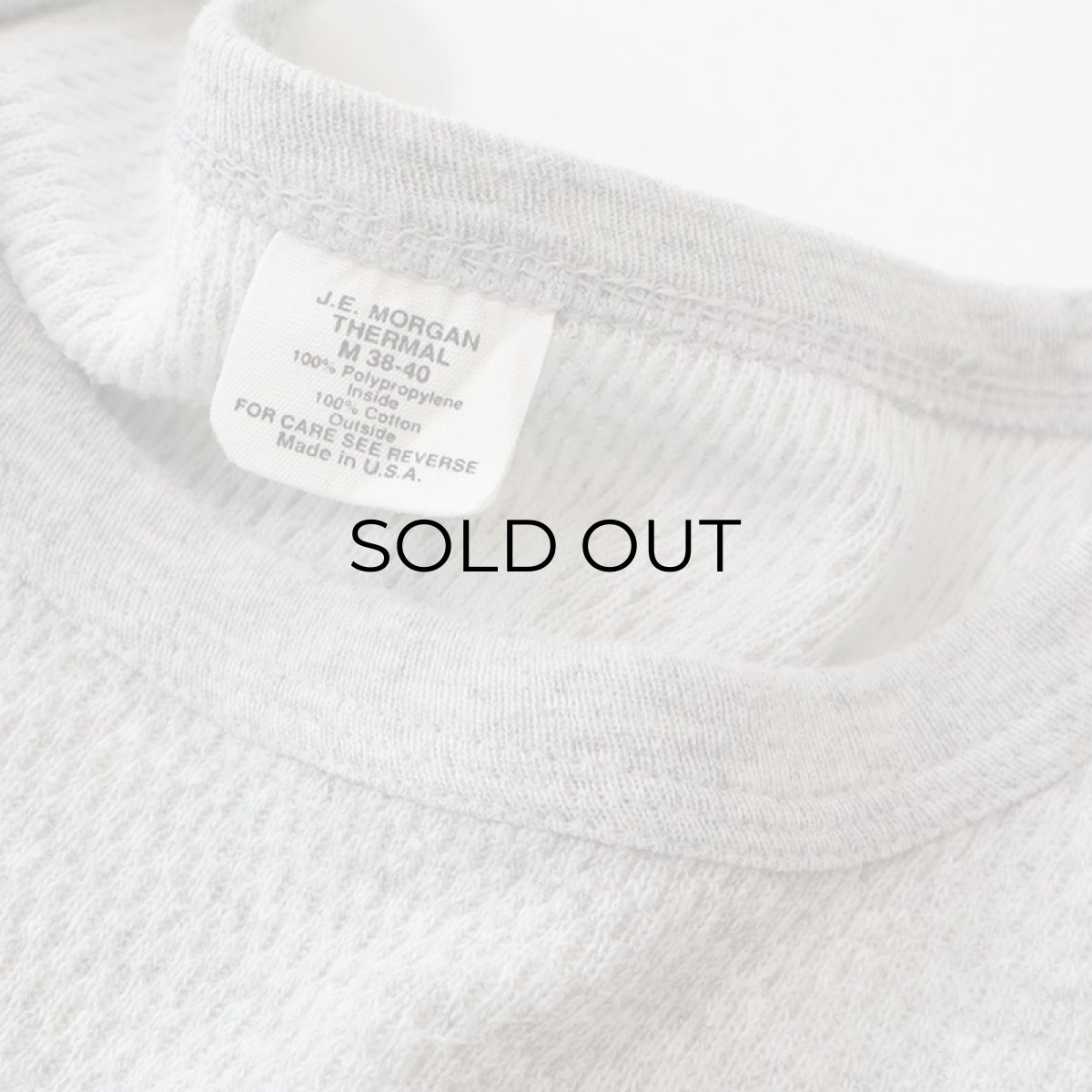 画像5: 80's J.E. MORGAN GRAY HEAVY COTTON L/S THERMAL (5)