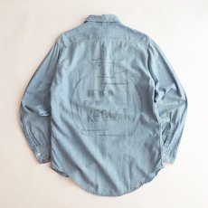 画像2: 60's-70's BIG MAC COTTON CHAMBRAY PAINT & EMBROIDERED WORK SHIRT (2)