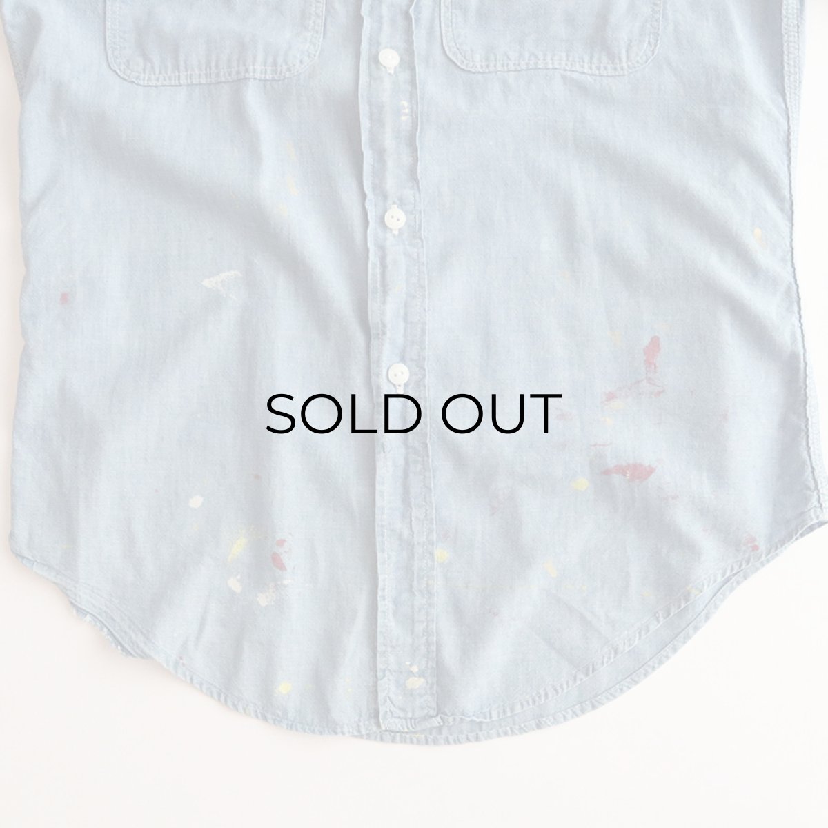 画像5: 60's-70's BIG MAC COTTON CHAMBRAY PAINT & EMBROIDERED WORK SHIRT (5)