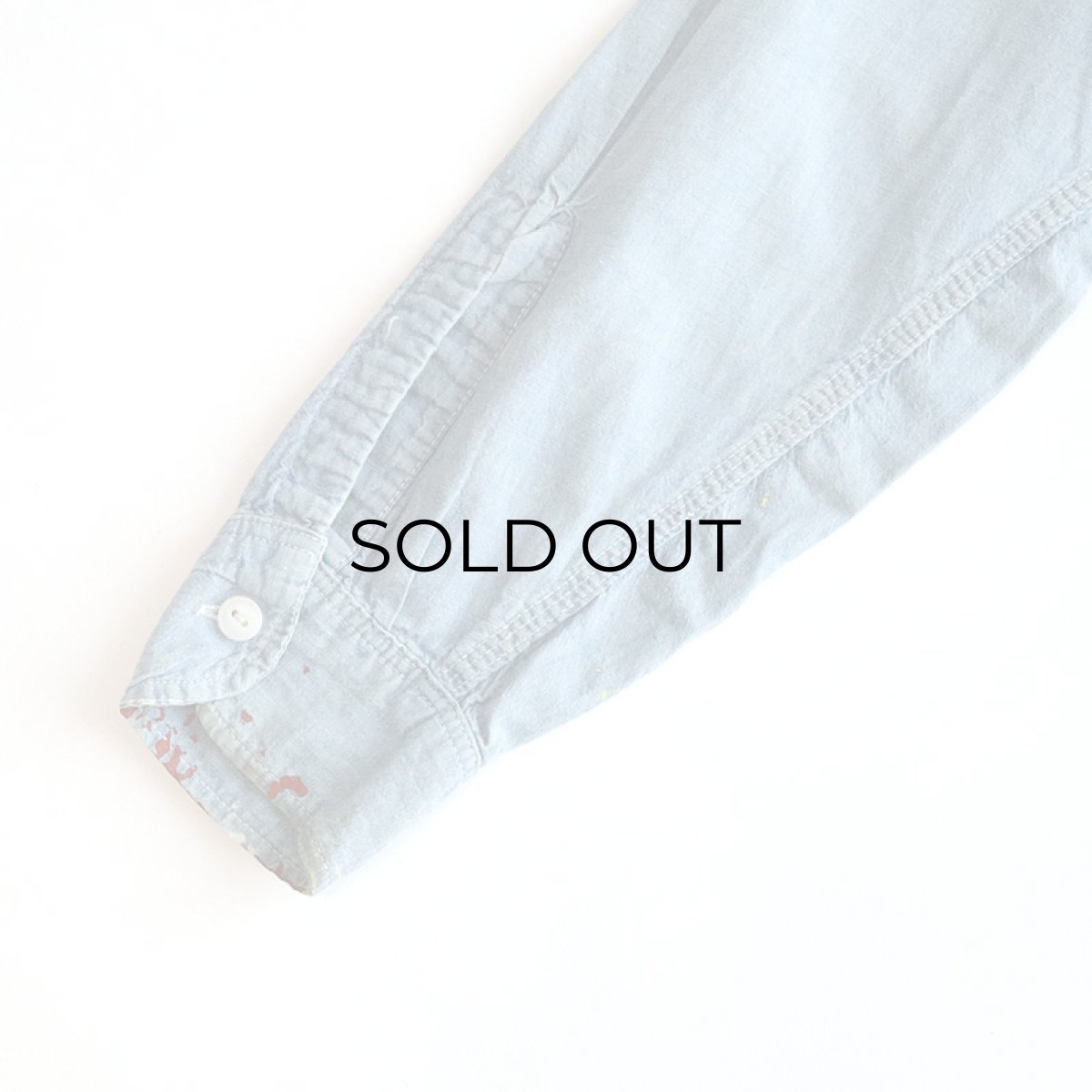 画像6: 60's-70's BIG MAC COTTON CHAMBRAY PAINT & EMBROIDERED WORK SHIRT (6)