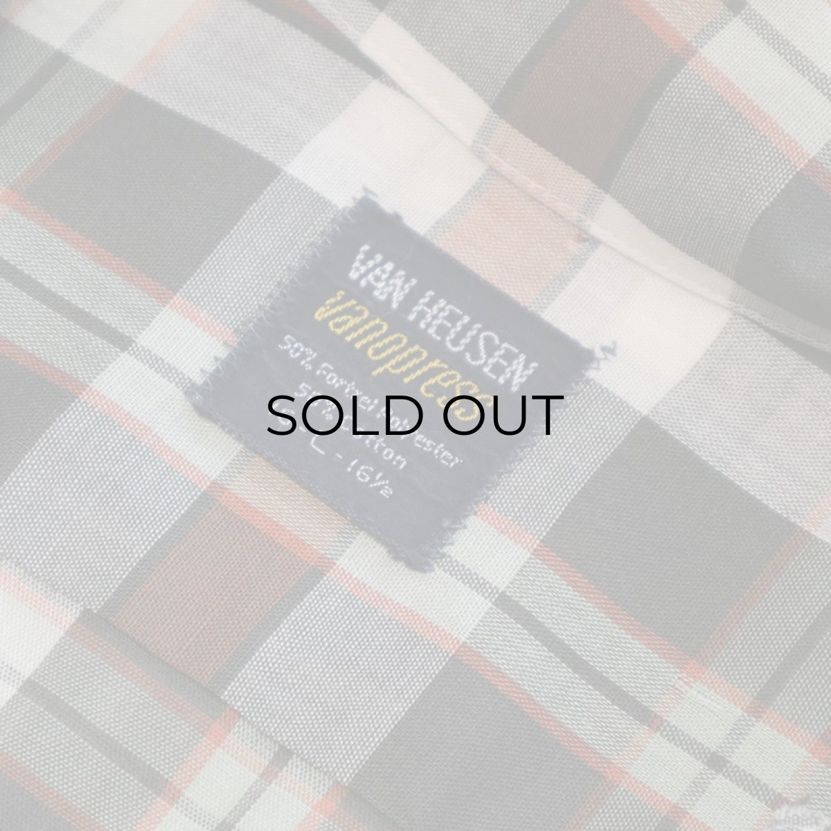 画像5: 〜70's VAN HEUSEN CHECK OPEN COLLAR BOX SHIRT (5)