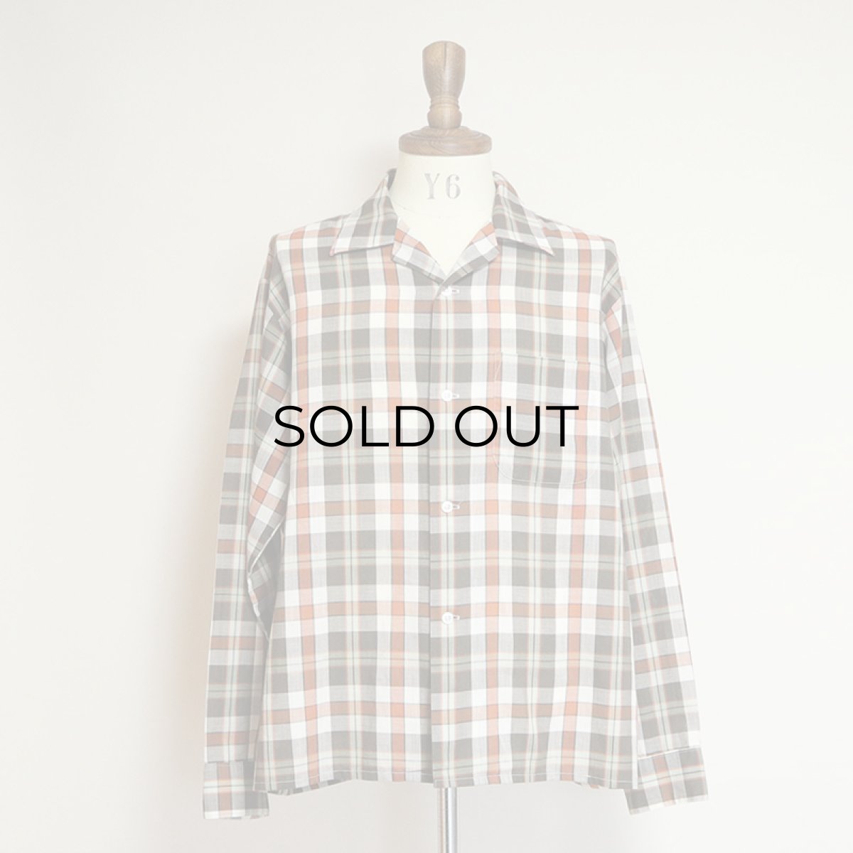 画像8: 〜70's VAN HEUSEN CHECK OPEN COLLAR BOX SHIRT (8)