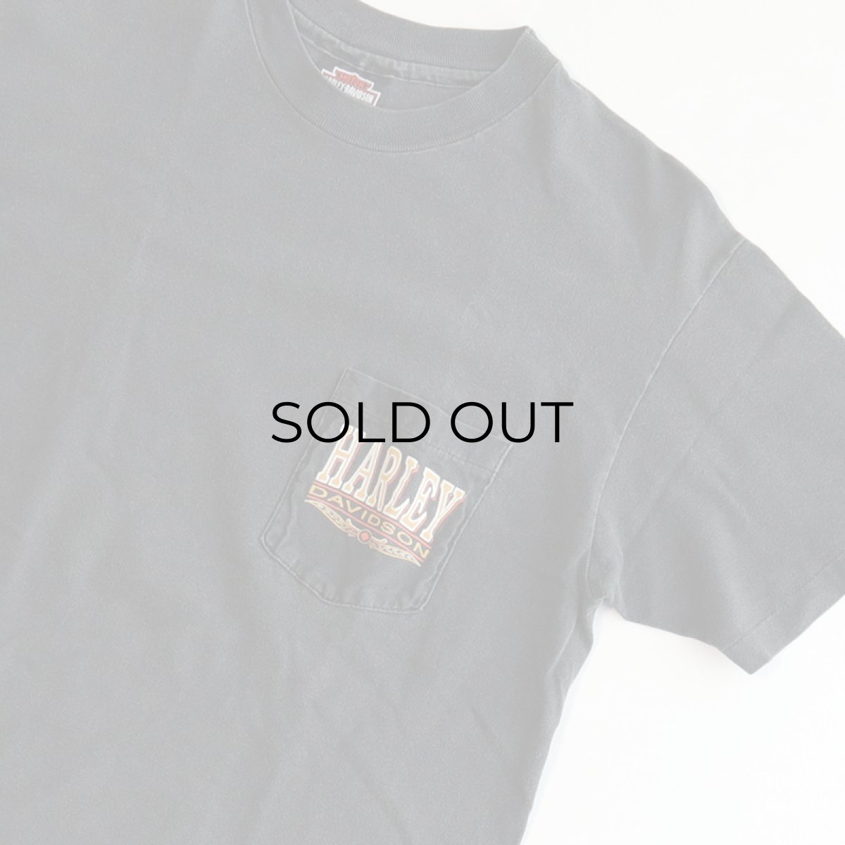 画像3: 〜90's HARLEY-DAVIDSON COTTON W-PRINT S/S POCKET TEE "DETROIT" (3)
