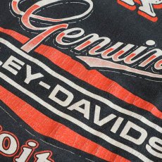 画像7: 〜90's HARLEY-DAVIDSON COTTON W-PRINT S/S POCKET TEE "DETROIT" (7)