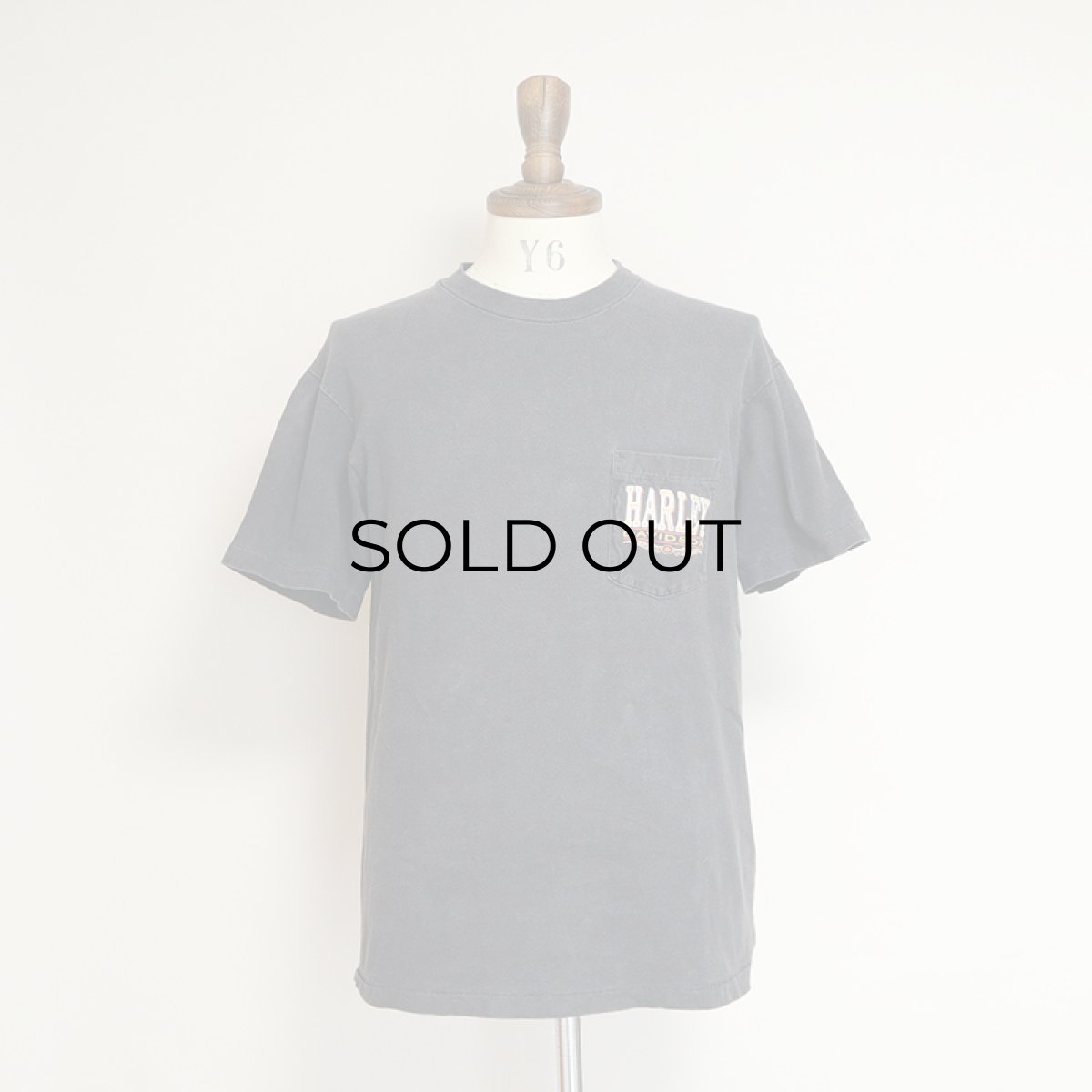 画像8: 〜90's HARLEY-DAVIDSON COTTON W-PRINT S/S POCKET TEE "DETROIT" (8)