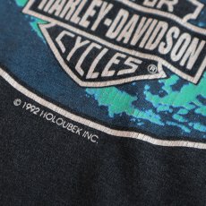 画像4: 90's HARLEY-DAVIDSON W-PRINT S/S TEE "Hard Ride" (4)