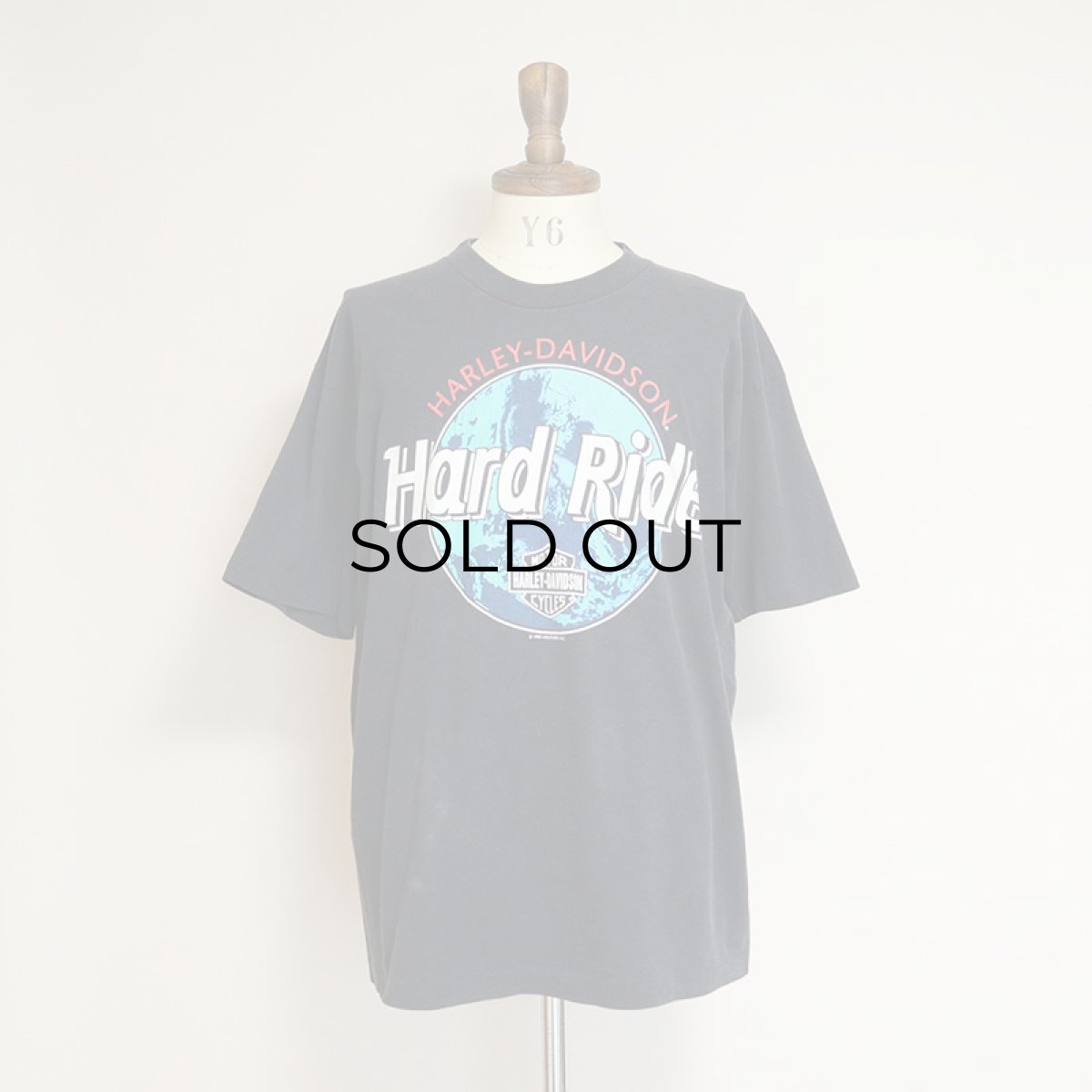 画像9: 90's HARLEY-DAVIDSON W-PRINT S/S TEE "Hard Ride" (9)
