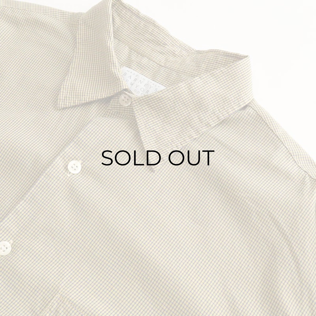 画像4: BARNEYS NEWYORK COTTON TATTERSALL CHECK SHIRT "MADE IN ITALY" (4)