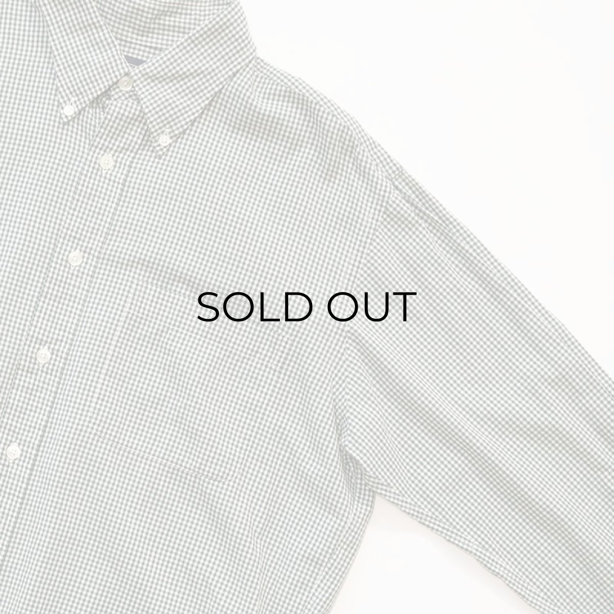 画像3: 90's LANDS' END COTTON GINGHAM CHECK B/D SHIRT (3)