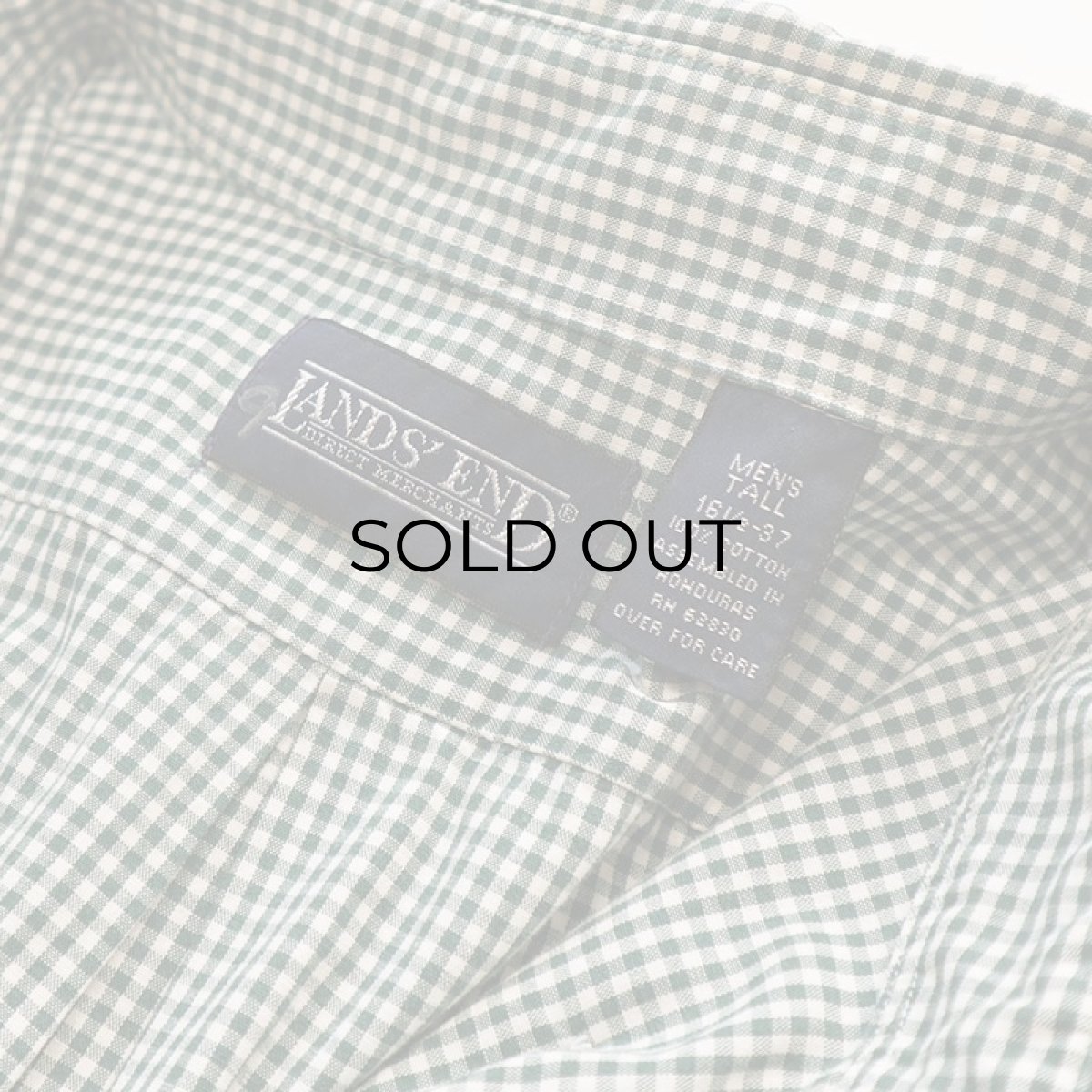 画像5: 90's LANDS' END COTTON GINGHAM CHECK B/D SHIRT (5)