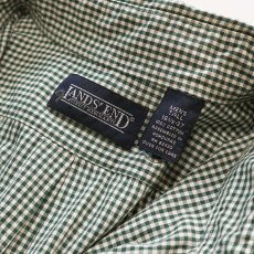 画像5: 90's LANDS' END COTTON GINGHAM CHECK B/D SHIRT (5)