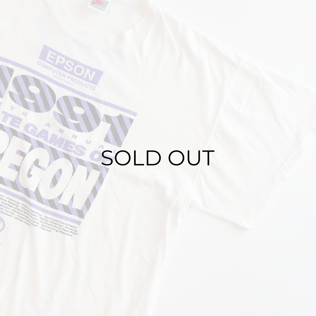 画像3: 90's NIKE COTTON W-PRINT S/S TEE "1991 STATE GAMES OF OREGON" (3)