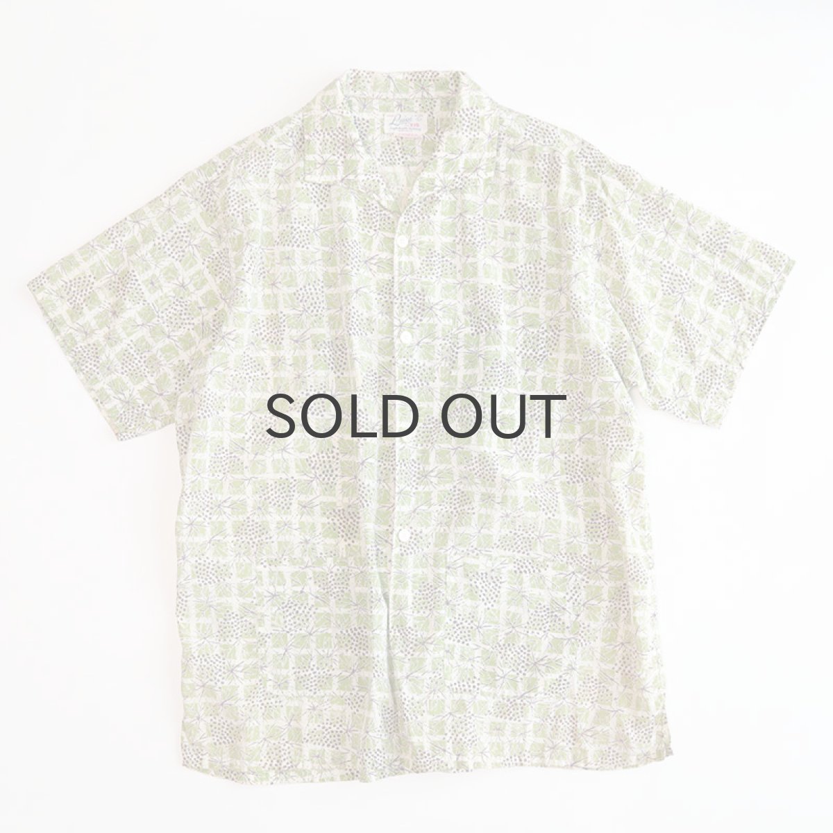 画像1: 50's Luigi FOR B.V.D. COTTON ACETATE ALL OVER PATTERN ITALIAN COLLAR S/S SHIRT (1)