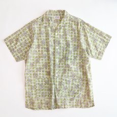 画像1: 50's Luigi FOR B.V.D. COTTON ACETATE ALL OVER PATTERN ITALIAN COLLAR S/S SHIRT (1)