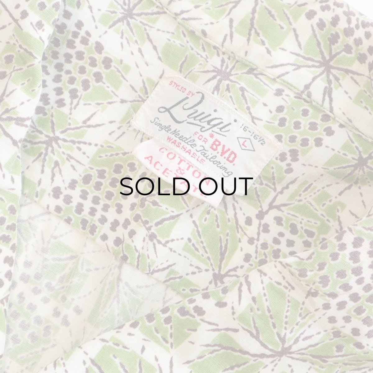 画像8: 50's Luigi FOR B.V.D. COTTON ACETATE ALL OVER PATTERN ITALIAN COLLAR S/S SHIRT (8)