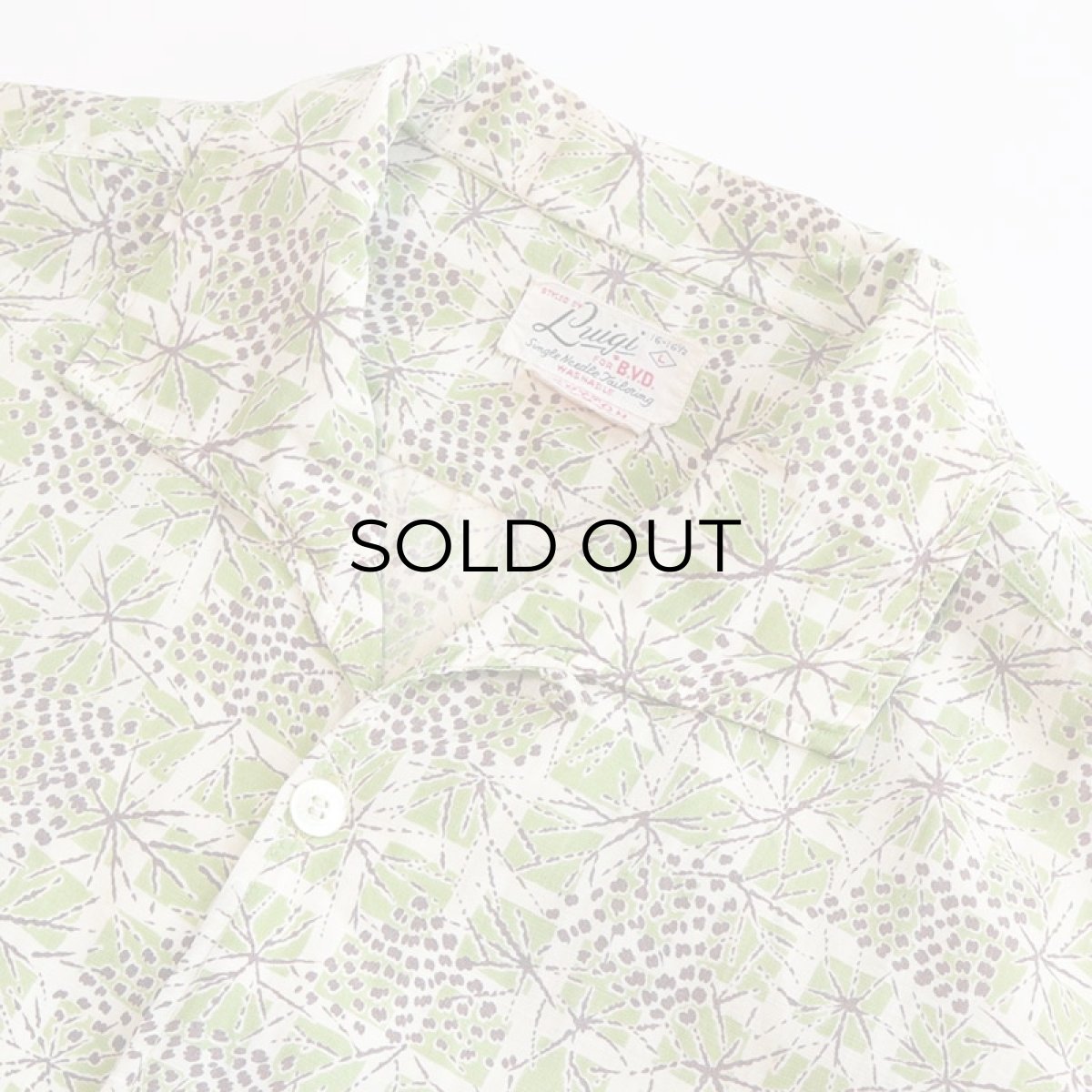 画像4: 50's Luigi FOR B.V.D. COTTON ACETATE ALL OVER PATTERN ITALIAN COLLAR S/S SHIRT (4)