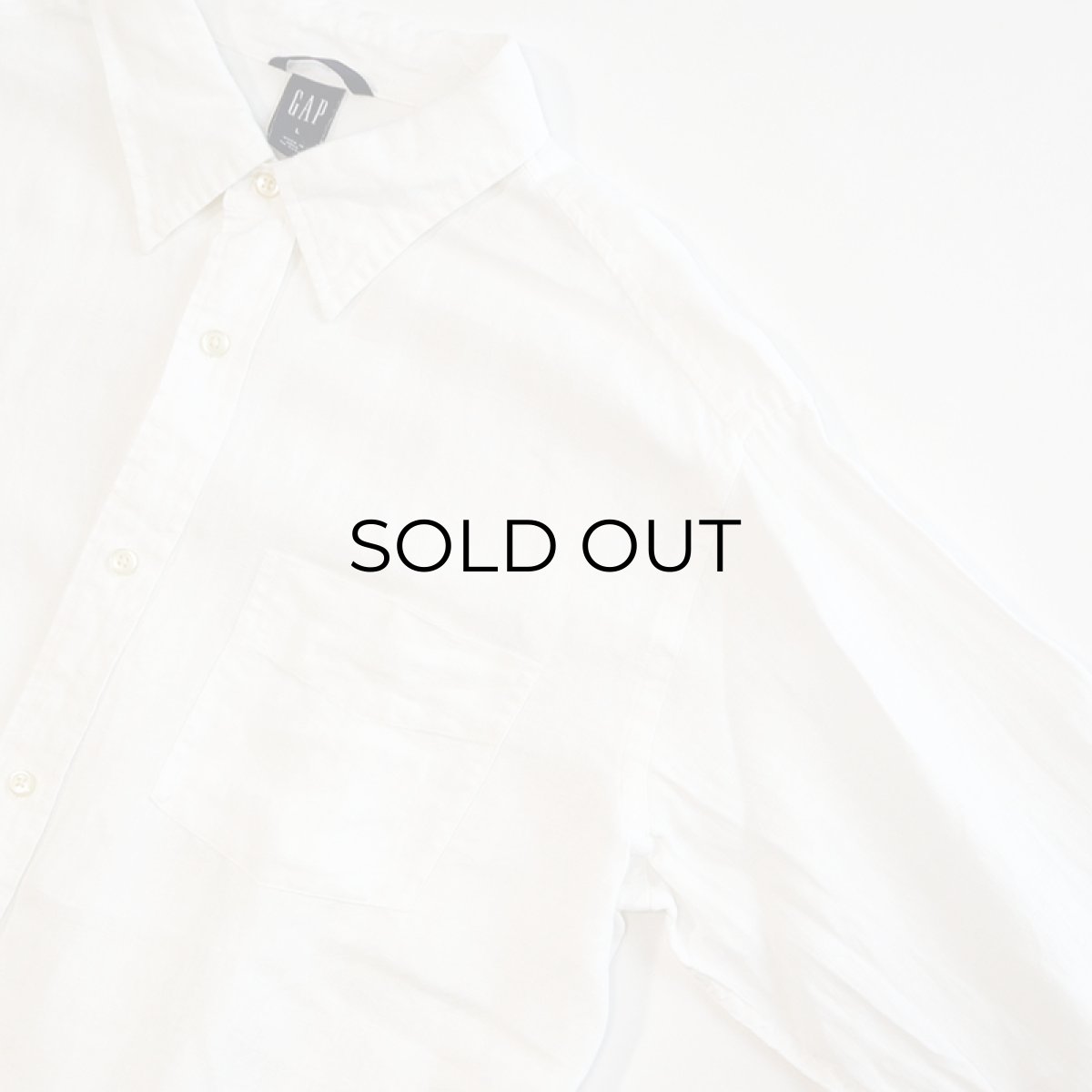 画像3: 90's GAP WHITE LINEN SHIRT (3)