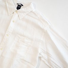 画像3: 90's GAP WHITE LINEN SHIRT (3)