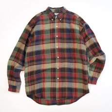 画像1: 〜90's BANANA REPUBLIC IRISH LINEN CHECK B/D SHIRT (1)