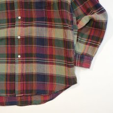 画像4: 〜90's BANANA REPUBLIC IRISH LINEN CHECK B/D SHIRT (4)