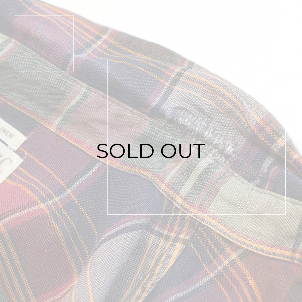 画像8: 〜90's BANANA REPUBLIC IRISH LINEN CHECK B/D SHIRT (8)