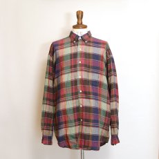 画像9: 〜90's BANANA REPUBLIC IRISH LINEN CHECK B/D SHIRT (9)