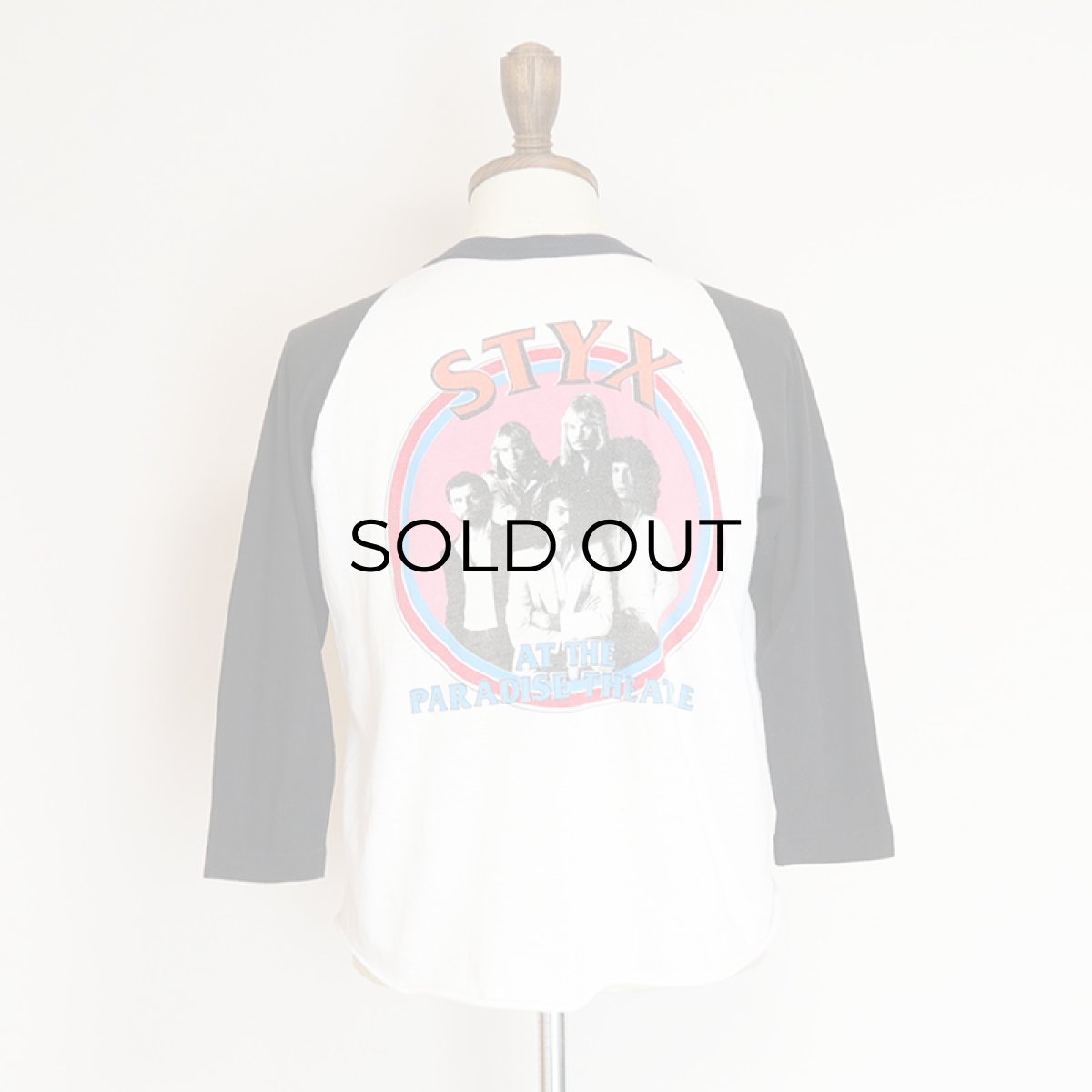 画像10: 80's UNKNOWN BRAND W-PRINT RAGLAN 3/4 SLEEVE ARTIST TEE "STYX" (10)