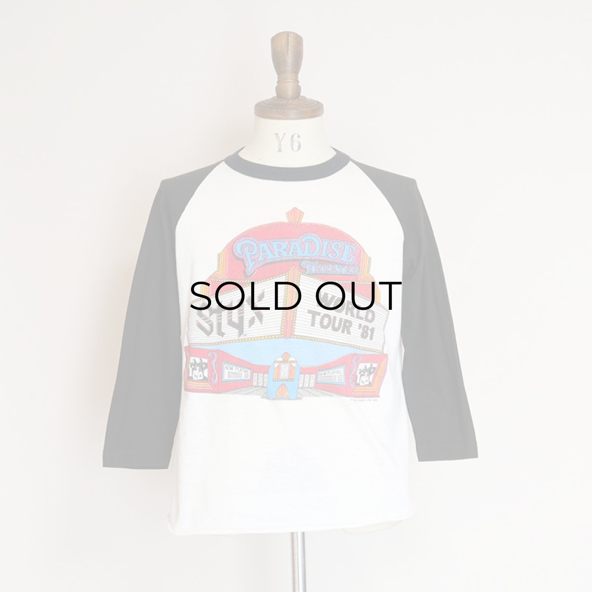 画像9: 80's UNKNOWN BRAND W-PRINT RAGLAN 3/4 SLEEVE ARTIST TEE "STYX" (9)