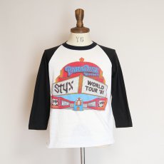 画像9: 80's UNKNOWN BRAND W-PRINT RAGLAN 3/4 SLEEVE ARTIST TEE "STYX" (9)