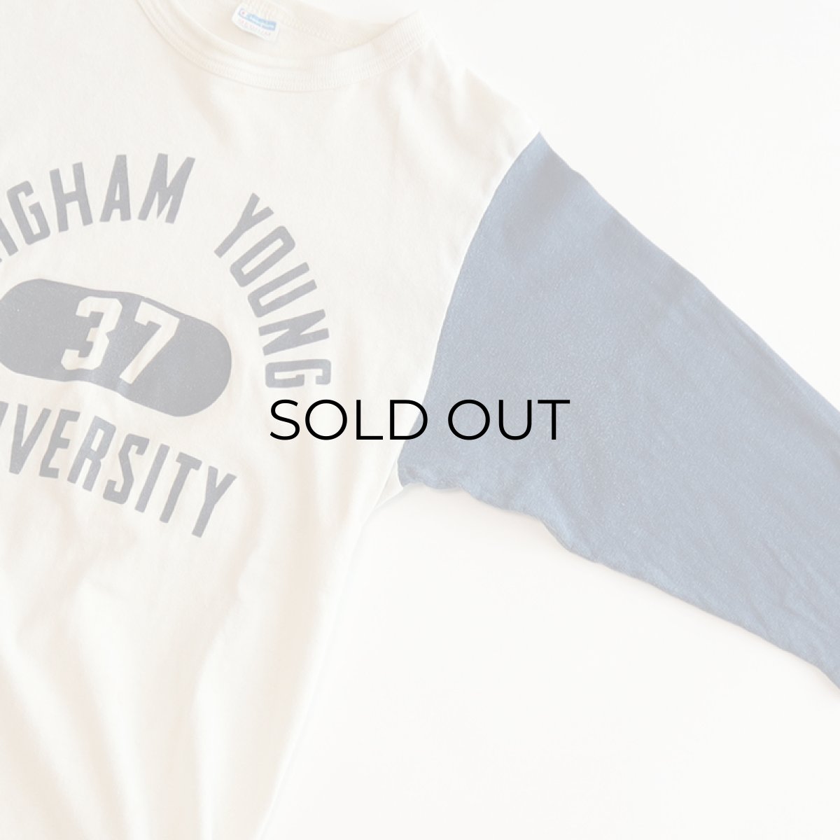 画像4: 70's Champion COTTON PRINT 3/4 SLEEVE BASEBALL UNDER TEE "BRIGHAM YOUNG UNIVERSITY"  (4)