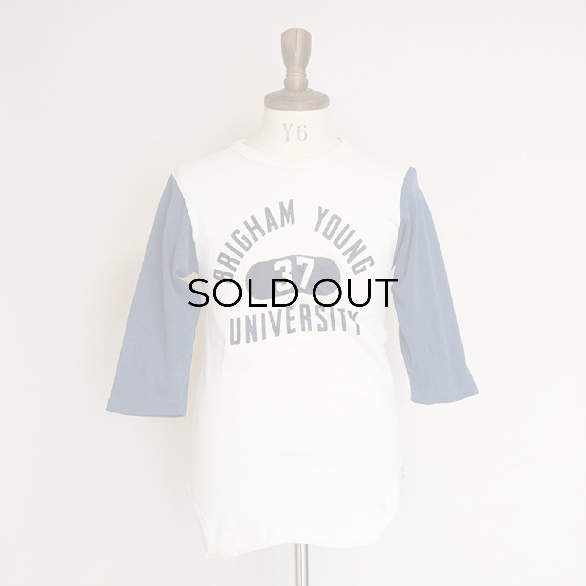 画像12: 70's Champion COTTON PRINT 3/4 SLEEVE BASEBALL UNDER TEE "BRIGHAM YOUNG UNIVERSITY"  (12)