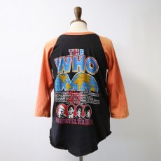 画像13: 70's-80's UNKNOWN BRAND PAKISTAN COTTON W-PRINT RAGLAN 3/4 SLEEVE ARTIST TEE "THE WHO FAREWELL TOUR '82" (13)