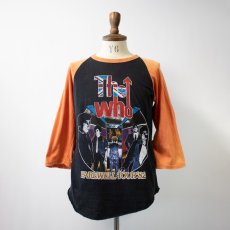 画像11: 70's-80's UNKNOWN BRAND PAKISTAN COTTON W-PRINT RAGLAN 3/4 SLEEVE ARTIST TEE "THE WHO FAREWELL TOUR '82" (11)