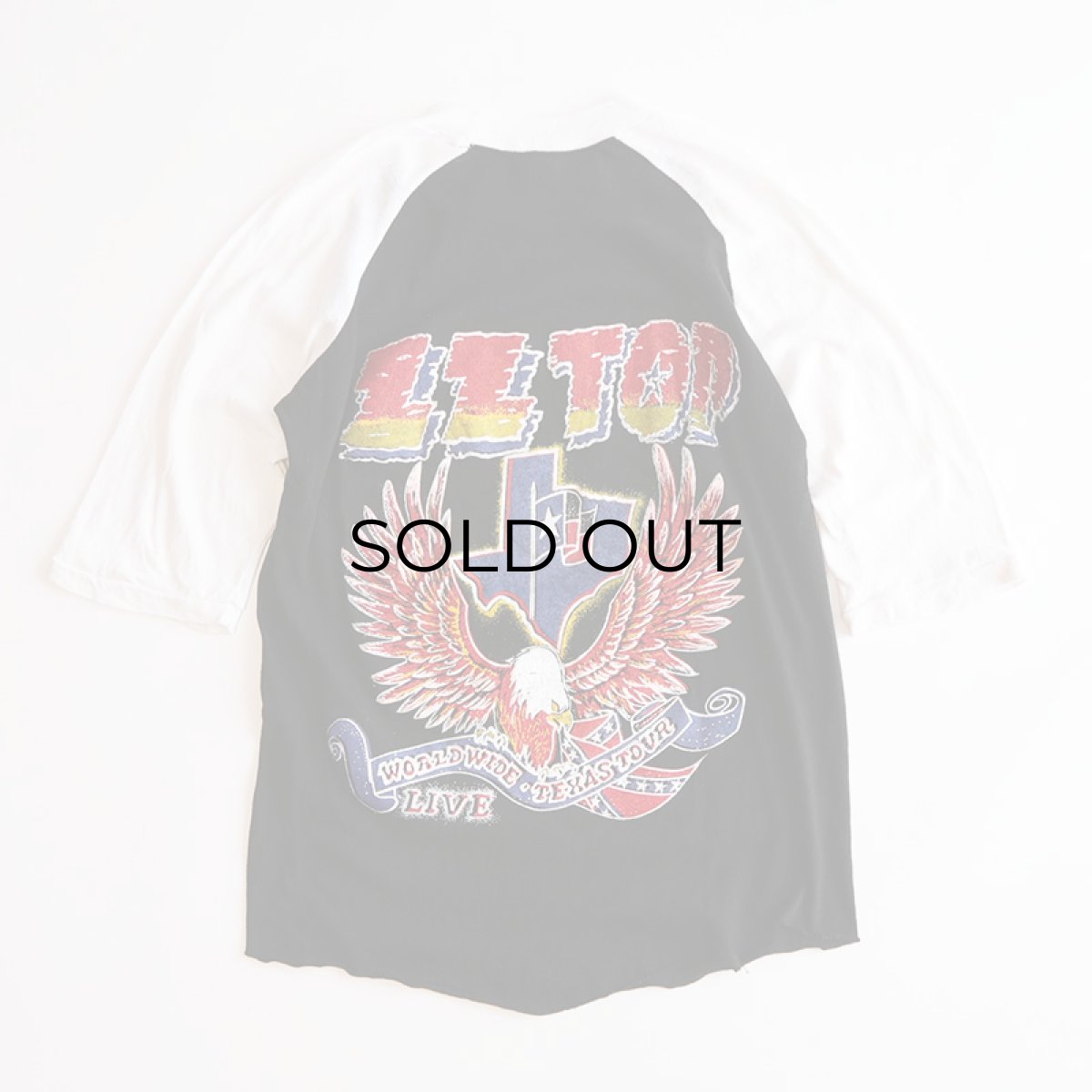 画像3: 70's-80's FANTASY PAKISTAN COTTON W-PRINT RAGLAN 3/4 SLEEVE ARTIST TEE "ZZ TOP" (3)