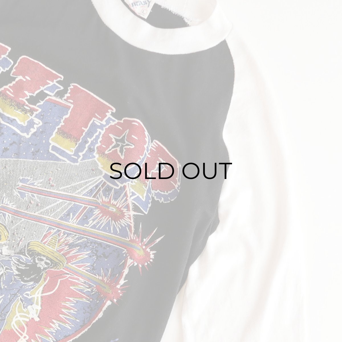 画像4: 70's-80's FANTASY PAKISTAN COTTON W-PRINT RAGLAN 3/4 SLEEVE ARTIST TEE "ZZ TOP" (4)