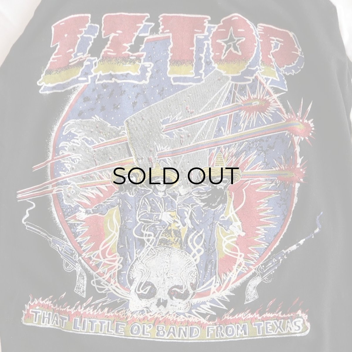 画像5: 70's-80's FANTASY PAKISTAN COTTON W-PRINT RAGLAN 3/4 SLEEVE ARTIST TEE "ZZ TOP" (5)