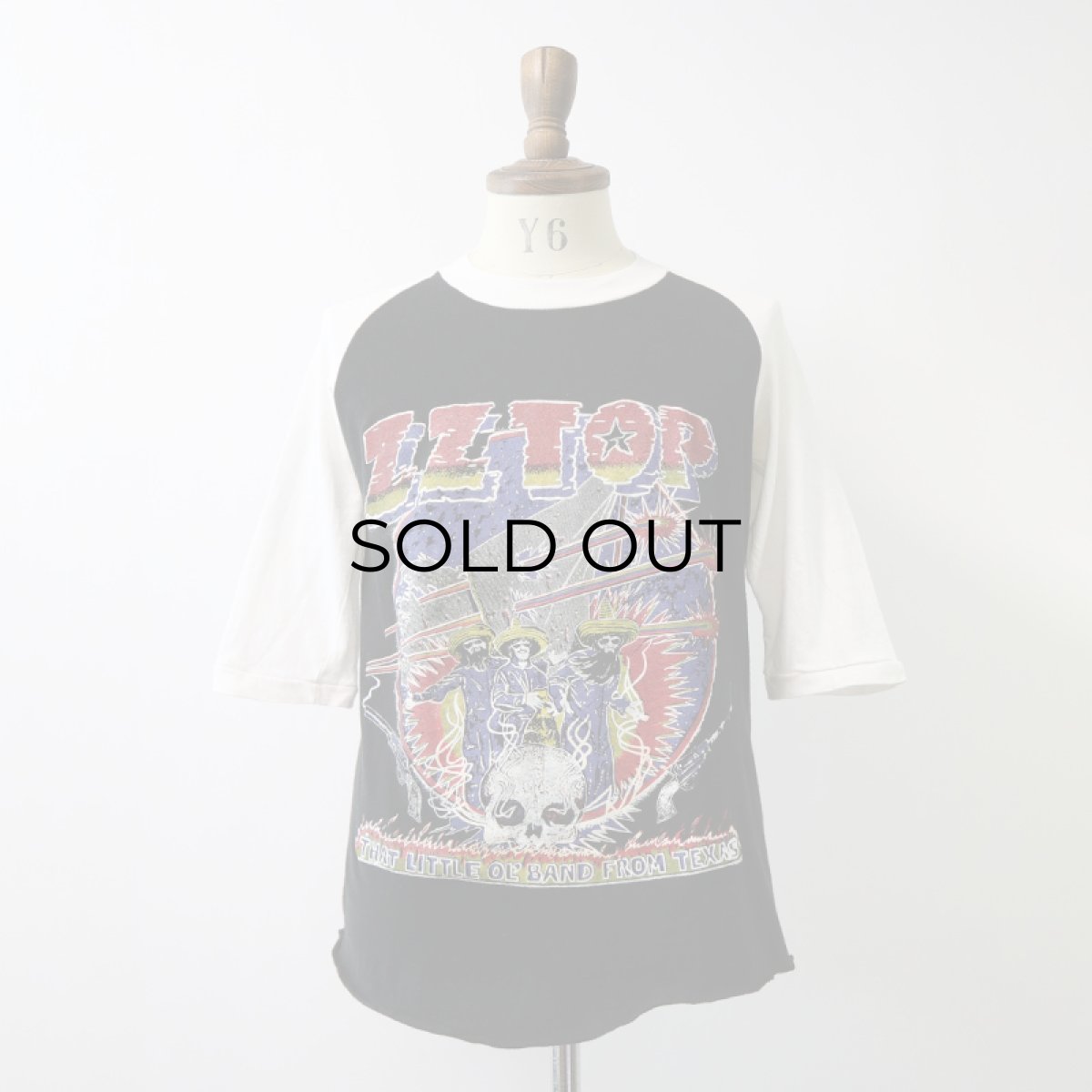 画像10: 70's-80's FANTASY PAKISTAN COTTON W-PRINT RAGLAN 3/4 SLEEVE ARTIST TEE "ZZ TOP" (10)