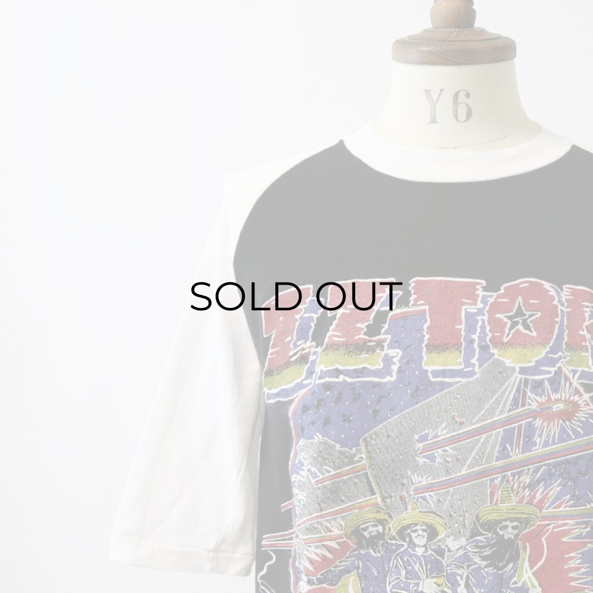 画像9: 70's-80's FANTASY PAKISTAN COTTON W-PRINT RAGLAN 3/4 SLEEVE ARTIST TEE "ZZ TOP" (9)