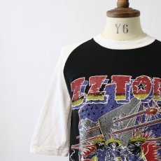 画像9: 70's-80's FANTASY PAKISTAN COTTON W-PRINT RAGLAN 3/4 SLEEVE ARTIST TEE "ZZ TOP" (9)